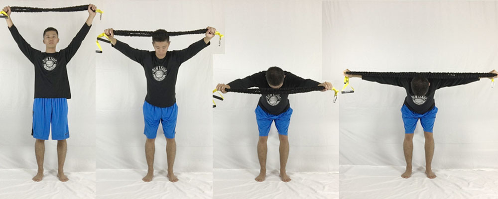 トレーニングチューブを使ったベントオーバープルで肩こりを根本解決する筋トレ方法の画像
